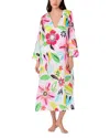 Kate Spade New York Floral V Neck Cover Up Robe In Cream