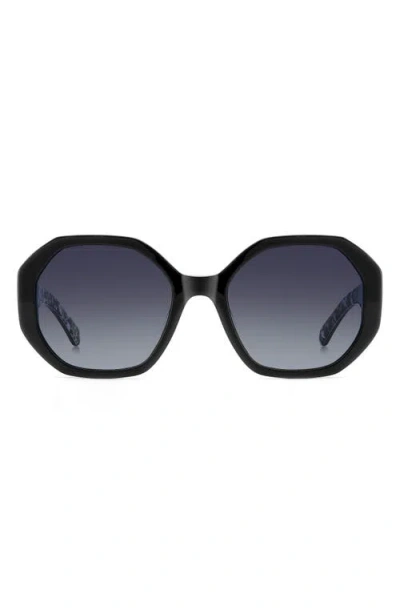 Kate Spade New York Flynnie 54mm Geometric Sunglasses In Black