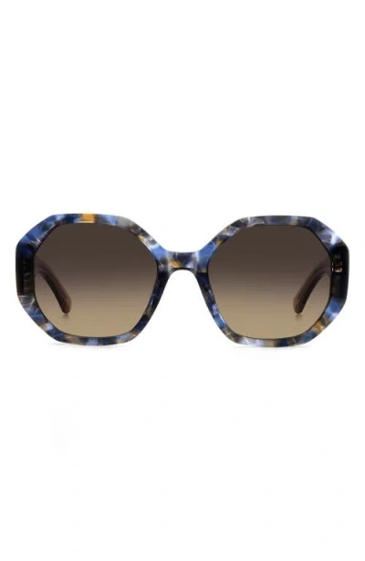 Kate Spade New York Flynnie 54mm Geometric Sunglasses In Brown