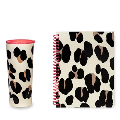 Kate Spade New York Forest Feline Tumbler And Notebook Set In Multi