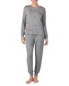 Kate Spade New York French Terry Jogger Pajama Set In Heather Grey