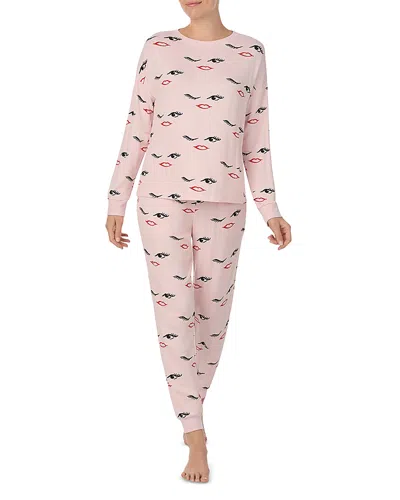 Kate Spade New York French Terry Jogger Pajama Set In Pink