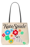 Kate Spade New York Fresh Picks Canvas Tote In Beige Multi