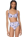 Kate Spade New York Garden Shirred Underwire Bra Top In Blue