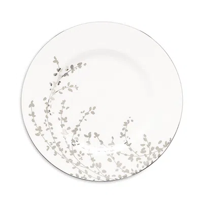 Kate Spade New York Gardner Street Platinum 9 Accent Plate In White/platinum