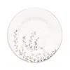 Kate Spade New York Gardner Street Platinum Tea Saucer In White/platinum