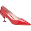 Kate Spade Garnish Patent Kitten-heel Pumps In Red