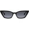 Kate Spade New York Genell 52mm Gradient Cat Eye Sunglasses In Black
