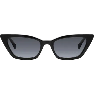 Kate Spade New York Genell 52mm Gradient Cat Eye Sunglasses In Black