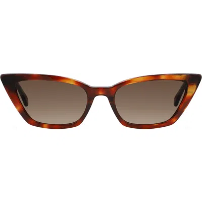 Kate Spade New York Genell 52mm Gradient Cat Eye Sunglasses In Havana/brown Sf