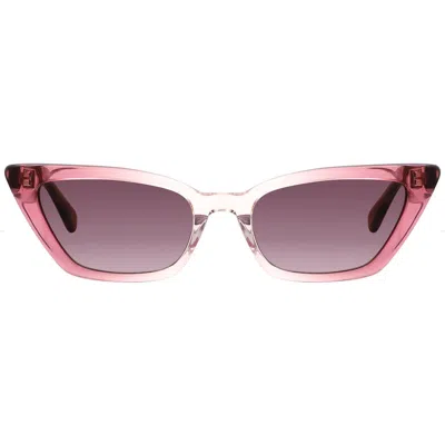 Kate Spade New York Genell 52mm Gradient Cat Eye Sunglasses In Pink/pink Ds