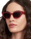 Kate Spade New York Genell 52mm Gradient Cat Eye Sunglasses In Red Cherry