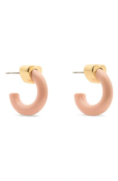 Kate Spade New York Geo Pop Huggie Hoop Earrings In Pink