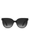Kate Spade New York Geralyns 53mm Round Sunglasses In Black/grey Shaded