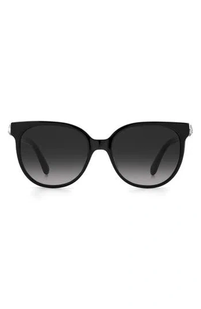 Kate Spade New York Geralyns 53mm Round Sunglasses In Black/grey Shaded