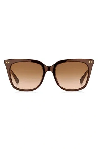 Kate Spade New York Giana 54mm Gradient Cat Eye Sunglasses In Brown