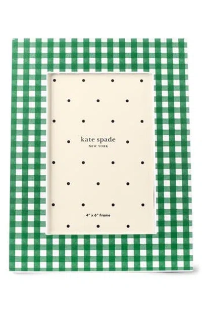 Kate Spade New York Gingham Picture Frame In Green