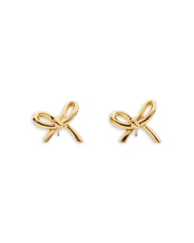 Kate Spade New York Girlie Pearlie Mini Bow Stud Earrings In Gold