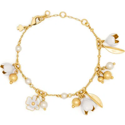 Kate Spade New York Golden Bloom Flower Charm Bracelet