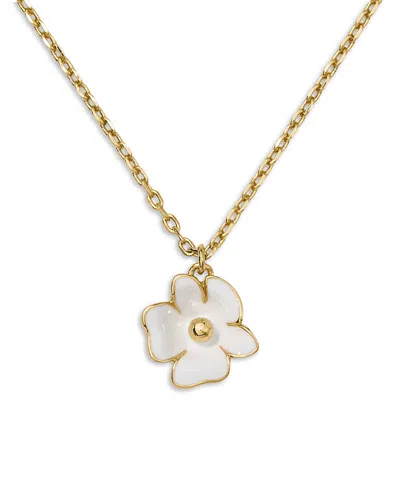 Kate Spade New York Golden Bloom Flower Pendant Necklace, 16-19 In Purple