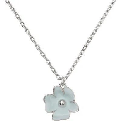 Kate Spade New York Golden Bloom Flower Pendant Necklace In Gray
