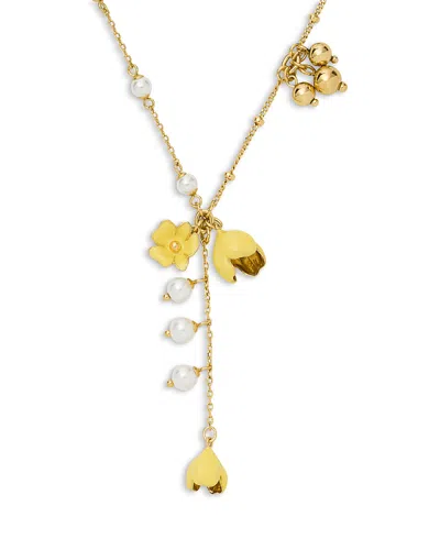 Kate Spade New York Golden Bloom Y Necklace, 16-19 In Neutral