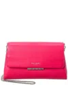 Kate Spade New York Grace Embellished Lock Leather Clutch