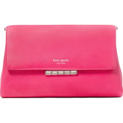 Kate Spade New York Grace Embellished Lock Leather Crossbody Bag In Rosehip