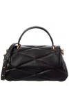 Kate Spade New York Grace Quilted Leather Top Handle Satchel In Black