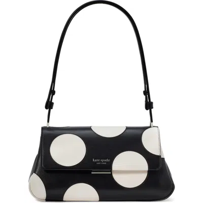 Kate Spade New York Grace Smooth Leather Convertible Shoulder Bag In Black Multi.