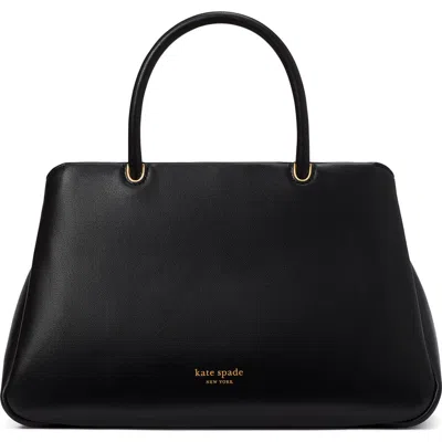 Kate Spade New York Grace Smooth Leather Satchel In Black