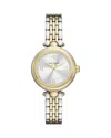Kate Spade Gracie Round Two Tone Watch In Gold