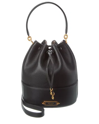 Kate Spade New York Gramercy Medium Leather Bucket Bag In Black