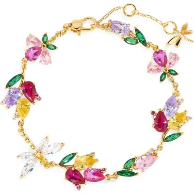 Kate Spade New York Greenhouse Floral Bracelet In Gold Multi