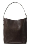 Kate Spade New York Halo Glazed Large Leather Bucket Bag In Brown
