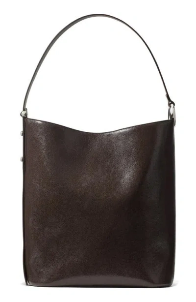 Kate Spade New York Halo Glazed Large Leather Bucket Bag In Brown