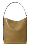 Kate Spade New York Halo Glazed Large Leather Bucket Bag In Green