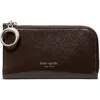 Kate Spade New York Halo Glazed Leather Small Wallet In Brown