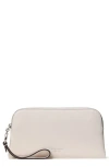 Kate Spade New York Halo Leather Medium Wristlet In White