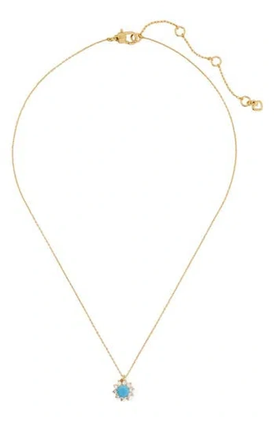 Kate Spade New York Halo Pendant Necklace In Blue