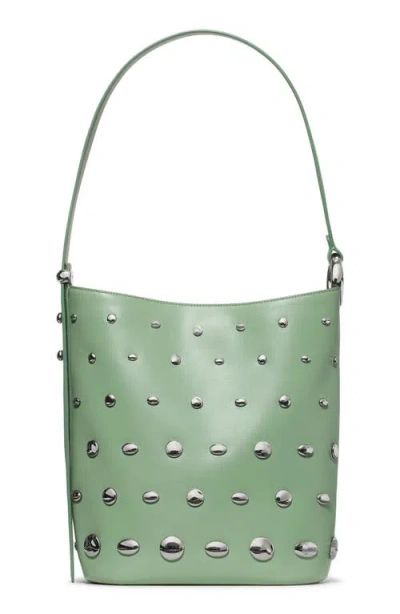 Kate Spade New York Halo Stud Fine Grain Leather Bucket Bag In Green
