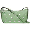 Kate Spade New York Halo Studded Fine Grain Leather Crossbody In Green