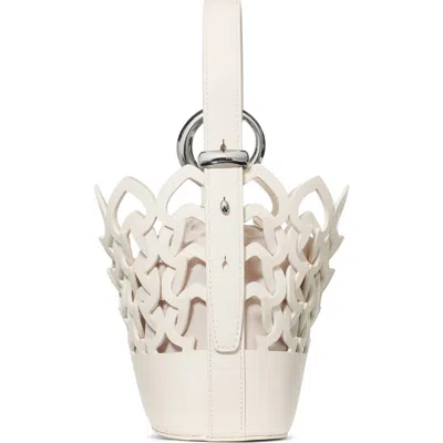 Kate Spade New York Halo Woven Mini Bucket Bag In White