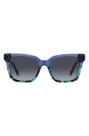 Kate Spade New York Harlow Gs 55mm Gradient Polarized Square Sunglasses In Blue