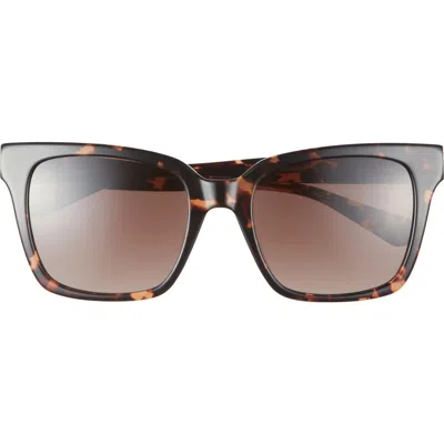 Kate Spade New York Harlow Gs 55mm Gradient Square Sunglasses In Beige Havana/brown Sf