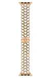 Kate Spade New York Heart Shape Imitation Pearl 20mm Apple Watch® Bracelet Watchband In Rose Gold