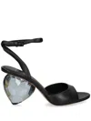 KATE SPADE NEW YORK HEART-SHAPED CRYSTAL-EMBELLISHED SANDALS