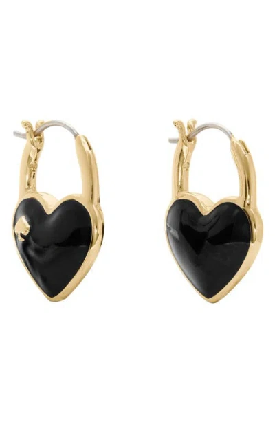 Kate Spade New York Heart Spade Huggie Hoop Earrings In Gold