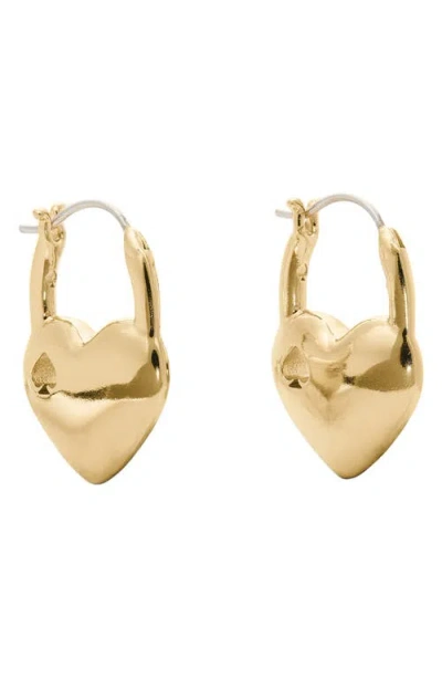 Kate Spade New York Heart Spade Huggie Hoop Earrings In Gold