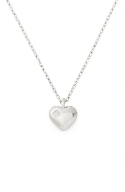 Kate Spade New York Heart Spade Pendant Necklace In Metallic